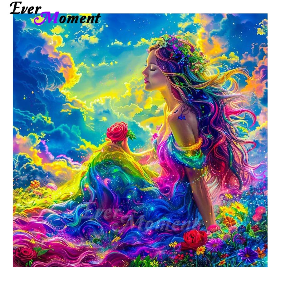 Resin Art Pouring - ชุดภาพเพชรเรซิ่นแบบเต็มผืน ยี่ห้อ Ever Moment รุ่น ASF3045