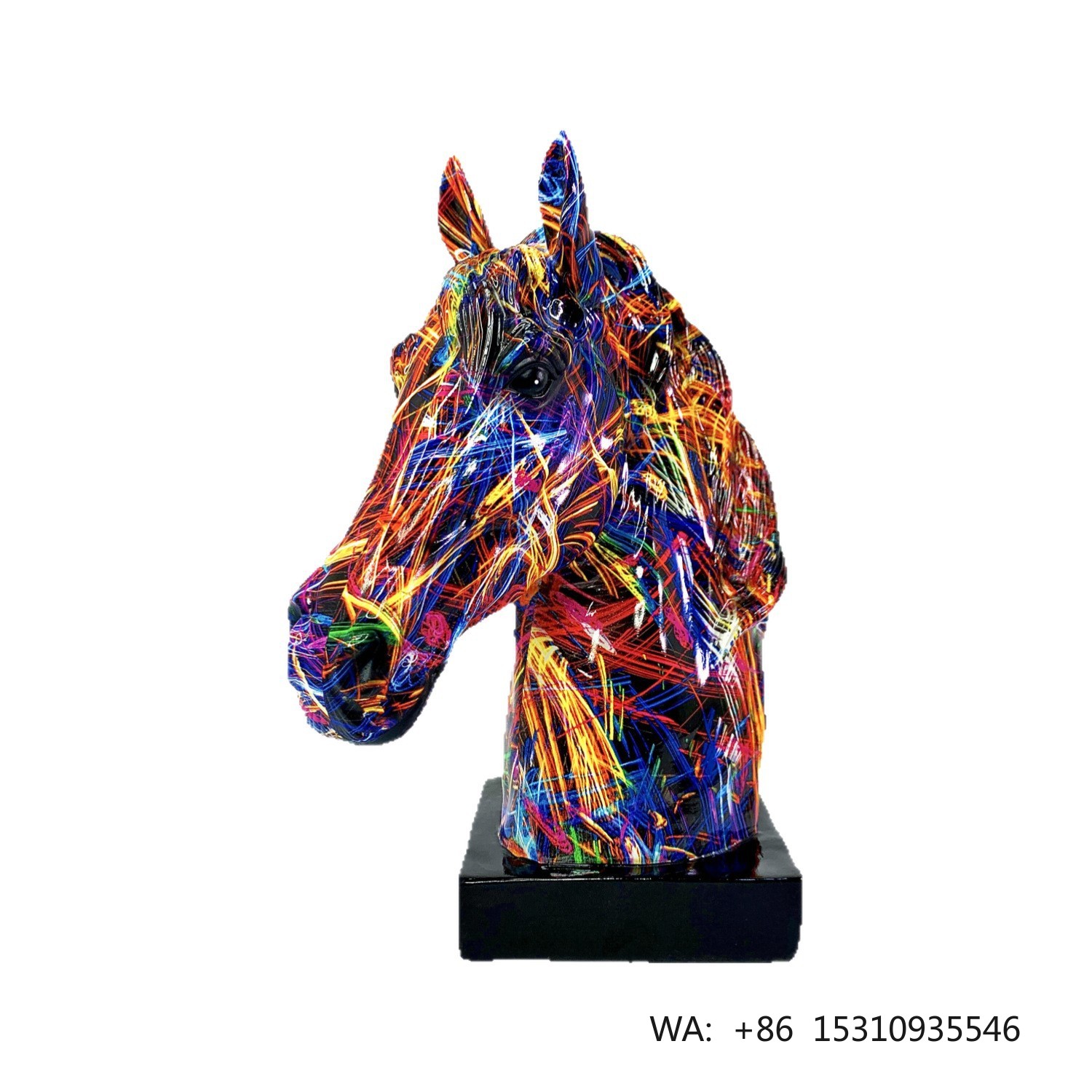 Resin Art Decor - ของตกแต่งหัวม้าเรซิ่นสุดสร้างสรรค์ ของประดับตกแต่งโต๊ะทำงาน ศิลปะเฉพาะกลุ่ม สัญลักษณ์ประจำปีม้า