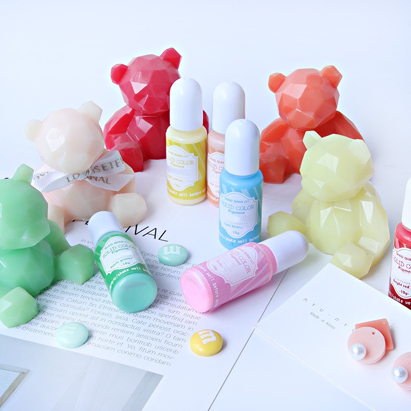 Resin Dye Opaque - สีผสมเรซิ่นอีพ็อกซี่แบบน้ำ 18 สีสดใส ขายส่ง สีเข้มข้นสำหรับงานเรซิ่น เหมาะสำหรับงานศิลปะ