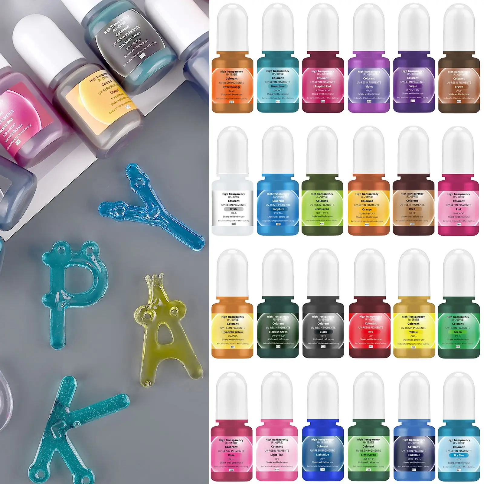 Resin Dye Opaque - สีเรซิ่นอีพ็อกซี่ 24 สี ขนาด 5 มล.