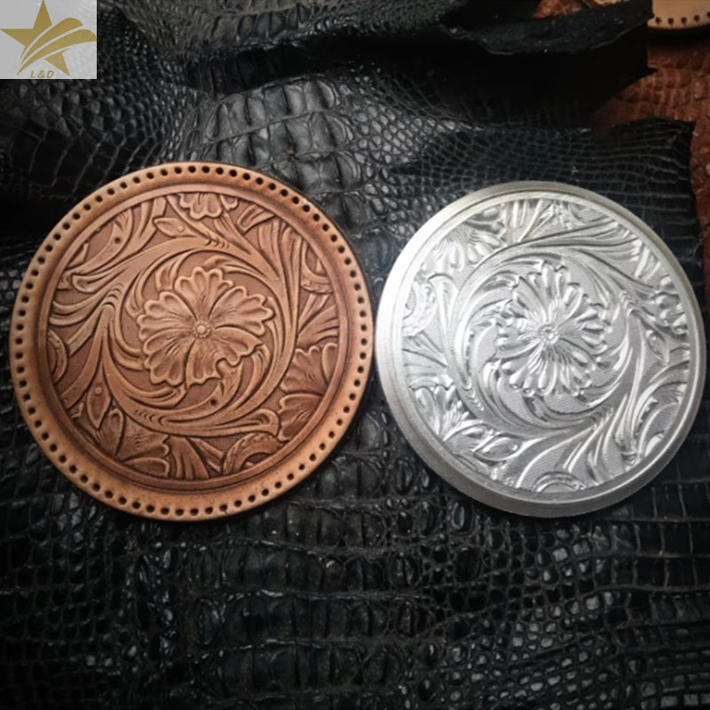 Coaster Mold Square - ตราประทับลายนูนหนังอะลูมิเนียมอัลลอยด์ 3 มิติ ลายอาราเบสก์, แม่พิมพ์แกะสลักตราประทับทรงกลม/สี่เหลี่ยม สำหรับทำจานรองแก้ว,