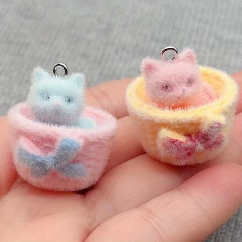 จี้แมวเรซิน 3D แบบนุ่ม 4 ชิ้น  - Resin Art Pendant บทวิจารณ์และราคา