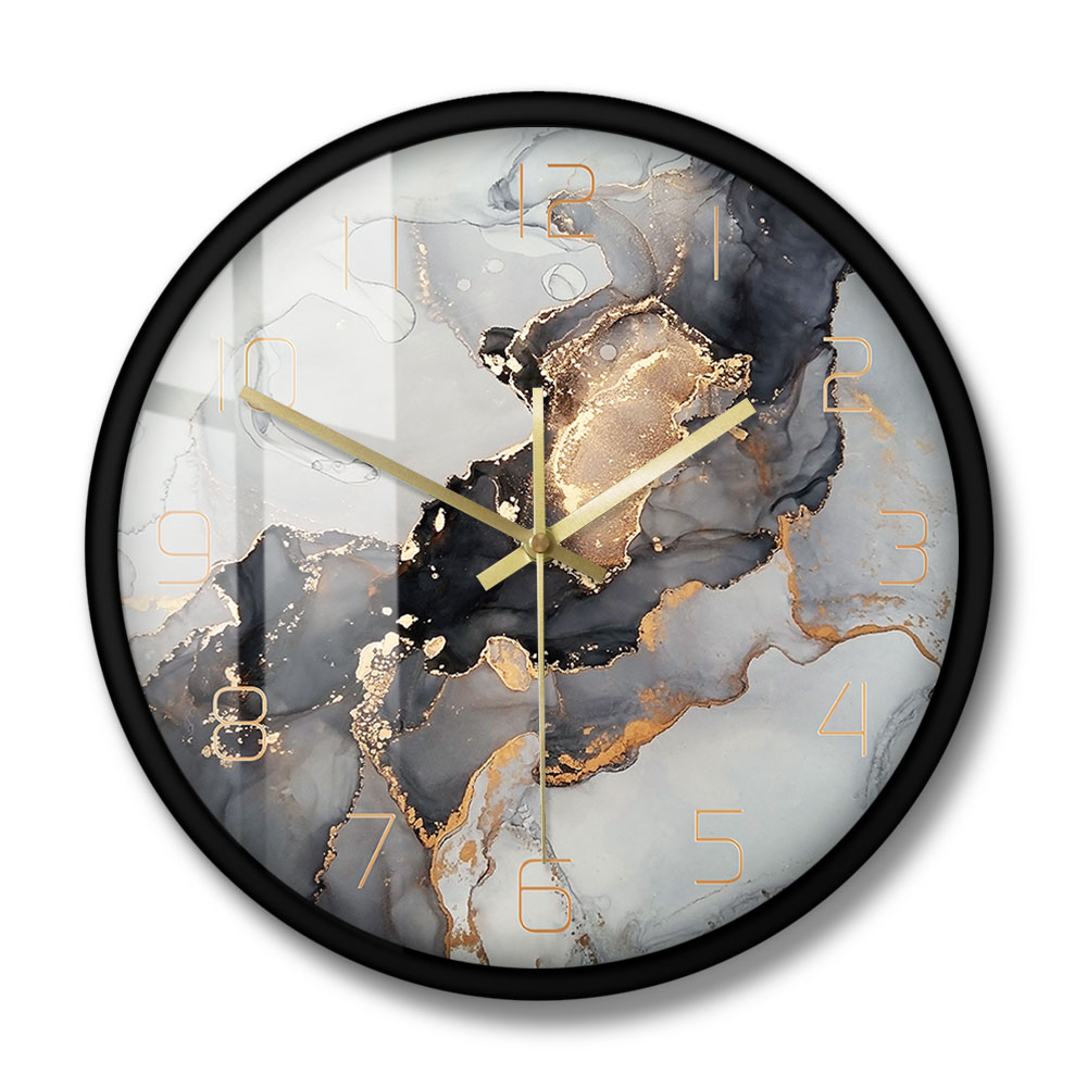 บทคัดย่อแอลกอฮอล์หมึกพิมพ์นาฬิ - Resin Art Wall Clock บทวิจารณ์และราคา