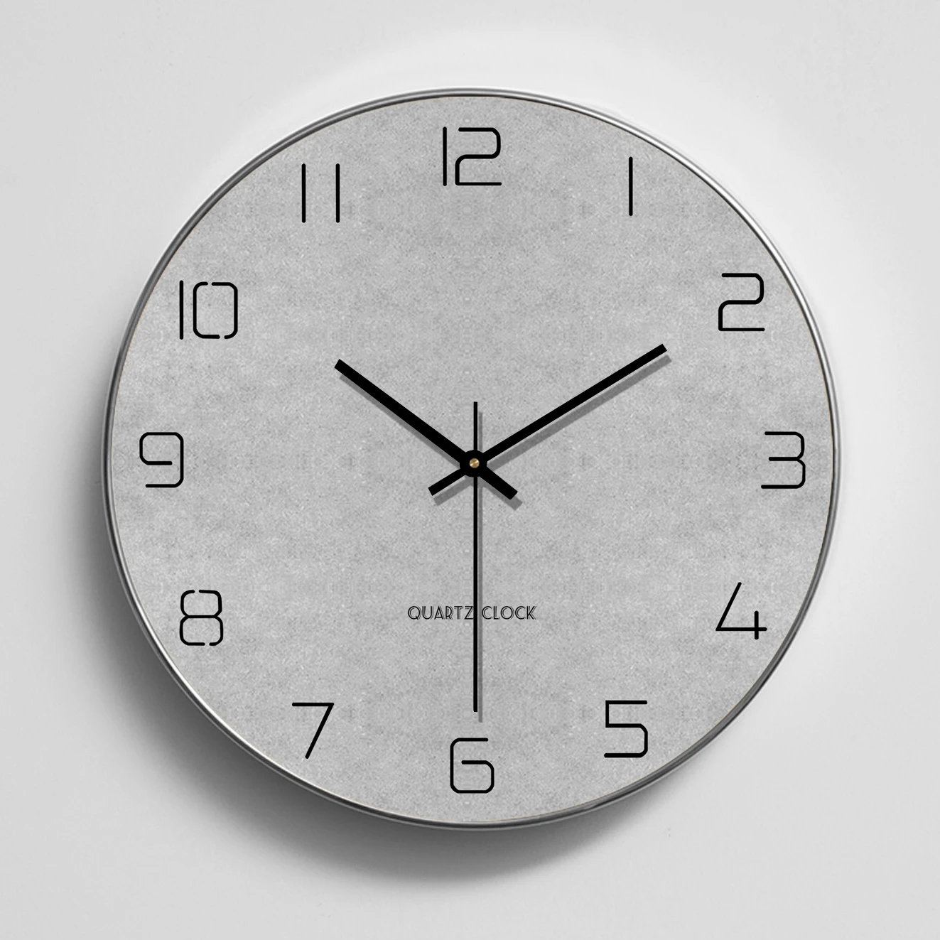 สีเทานาฬิกาแขวนกลมการออกแบบที่ - Resin Art Wall Clock บทวิจารณ์และราคา