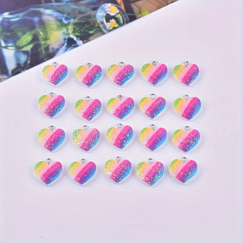 ชาร์มเรซิ่นรูปหัวใจหลากสี 10 ช - Resin Art Pendant บทวิจารณ์และราคา