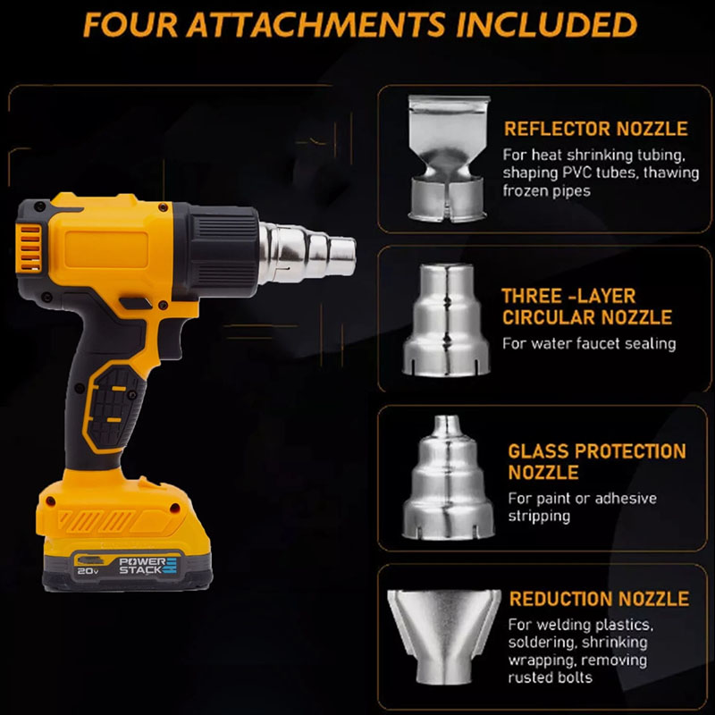 ปืนเป่าลมร้อนไร้สายสำหรับแบตเต - Resin Art Heat Gun บทวิจารณ์และราคา