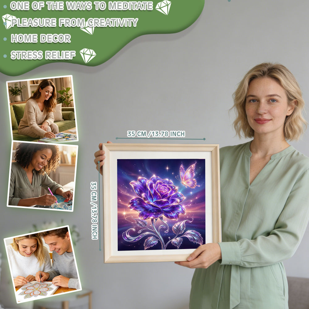 ภาพวาดเพชรทรงกลมเต็มรูปแบบ Hua - Resin Art For Rose บทวิจารณ์และราคา