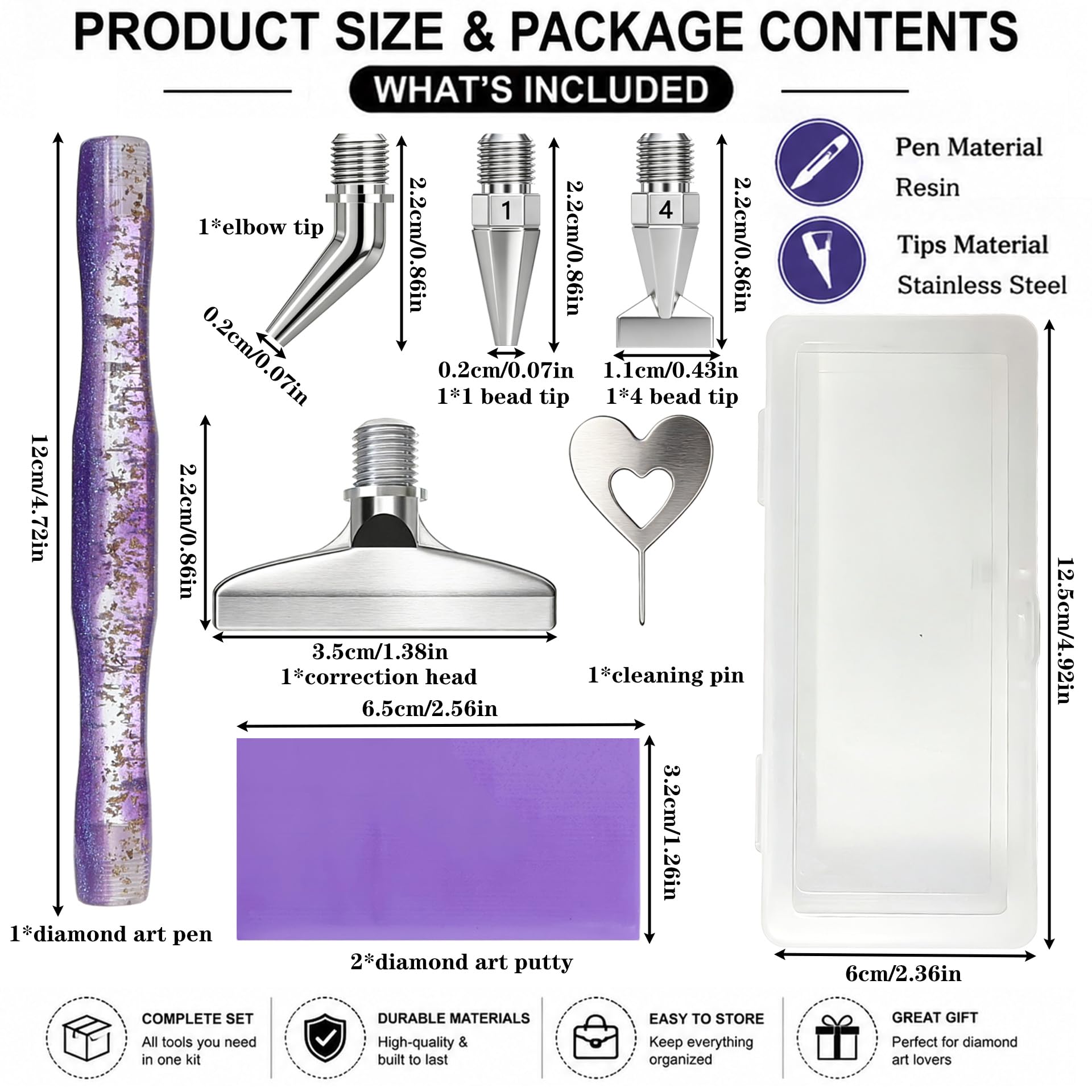 ปากกาสำหรับงานเพ้นท์เพชร ปลายโ - Resin Art Tools บทวิจารณ์และราคา