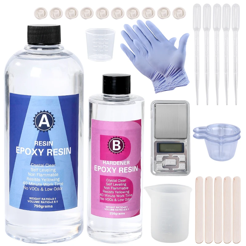อีพ็อกซี่เรซิ่นชุดคริสตัลใสผสม - Resin Art Easy บทวิจารณ์และราคา