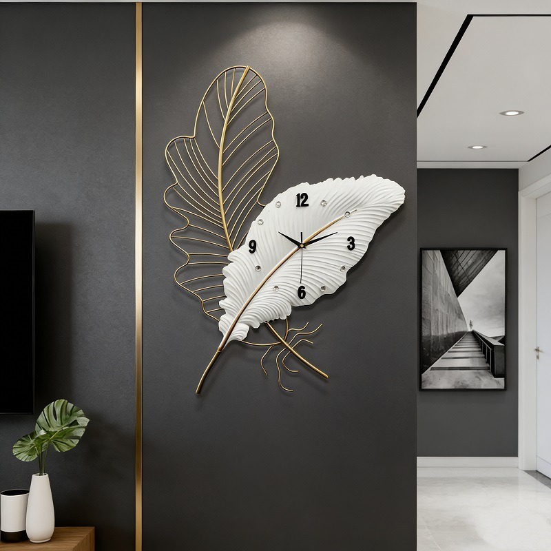 นาฬิกาแขวนผนังลายขนนก นาฬิกาติ - Resin Art Wall Clock บทวิจารณ์และราคา