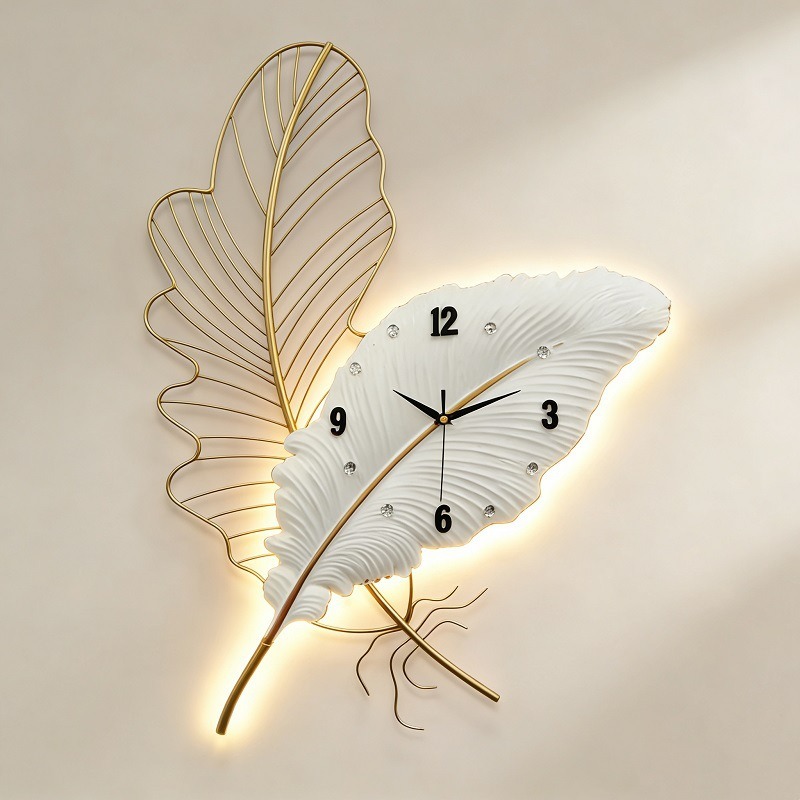 นาฬิกาแขวนผนังลายขนนก นาฬิกาติ - Resin Art Wall Clock บทวิจารณ์และราคา