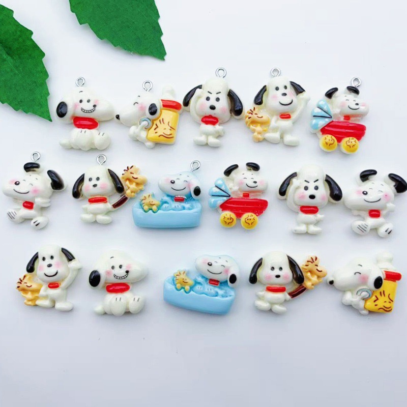 จี้รูปสุนัขการ์ตูนเรซิ่น 12 ชิ - Resin Art Pendant บทวิจารณ์และราคา