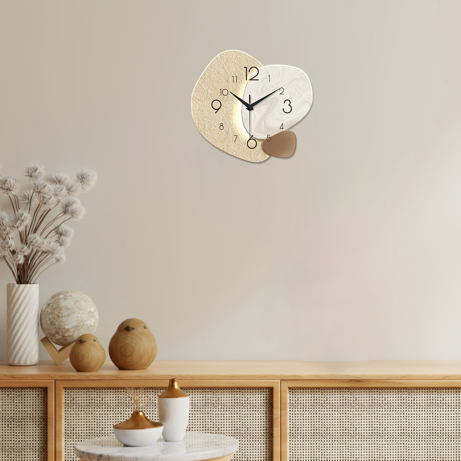 นาฬิกาแขวนผนังเรียบง่ายทันสมัย - Resin Art Wall Clock บทวิจารณ์และราคา