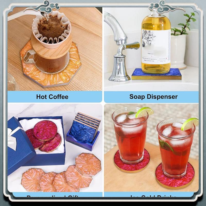 ทนทาน 18 ชิ้น Coaster เรซินแม่ - Coaster Mold Square บทวิจารณ์และราคา