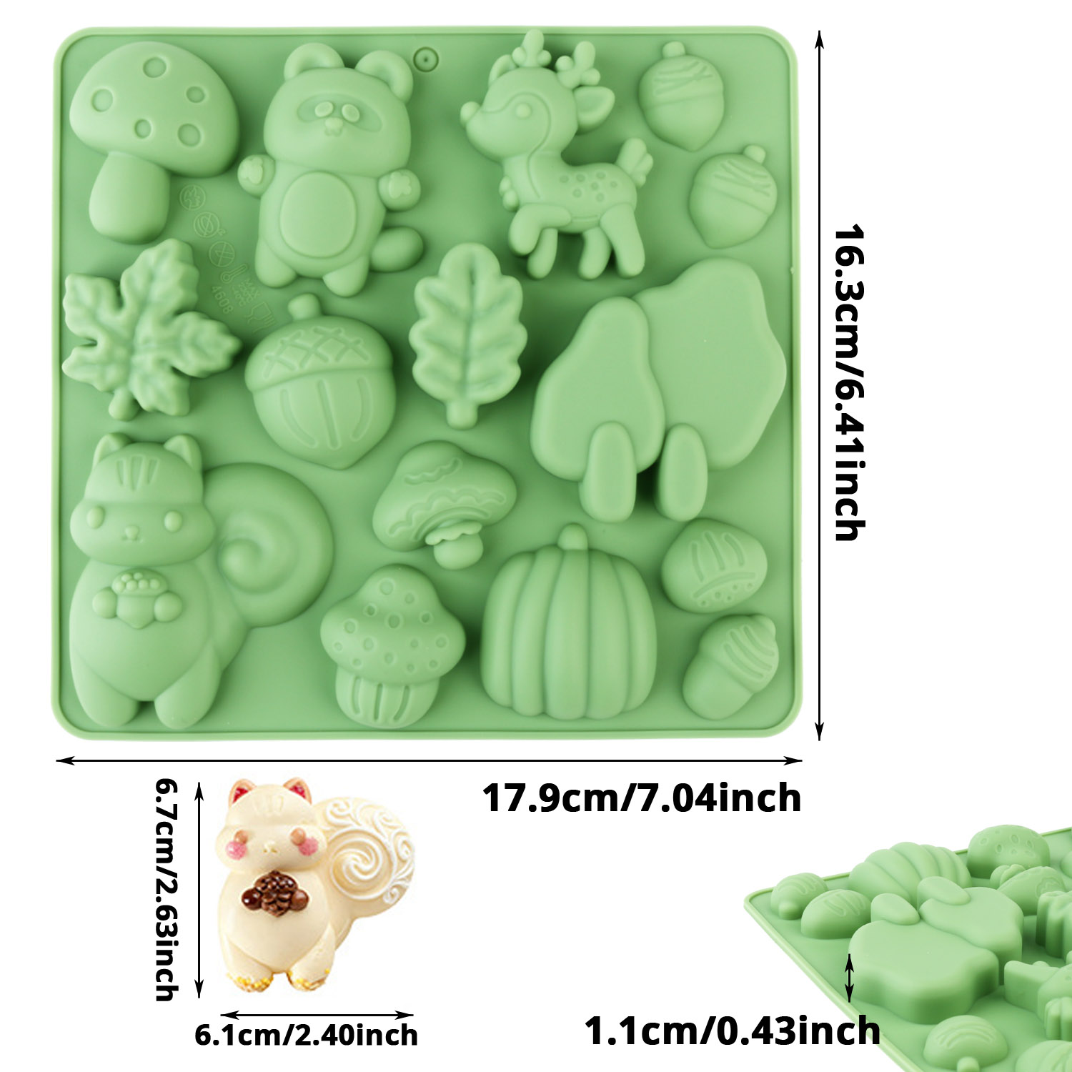 แม่พิมพ์เค้กซิลิโคนรูปสัตว์ 1  - Resin Art Decor บทวิจารณ์และราคา