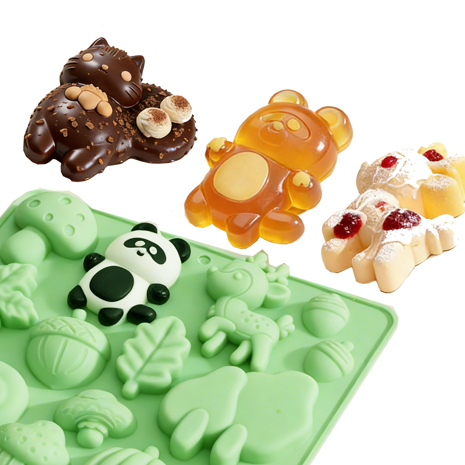 แม่พิมพ์เค้กซิลิโคนรูปสัตว์ 1  - Resin Art Decor บทวิจารณ์และราคา