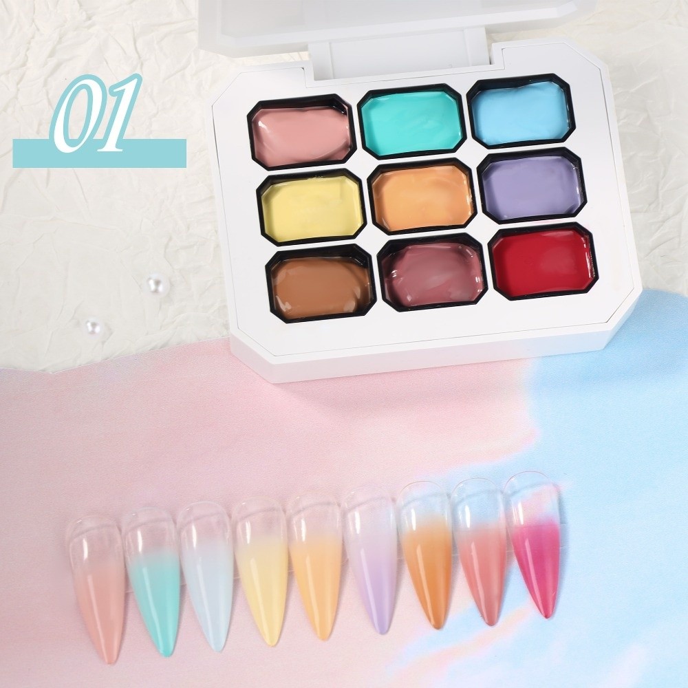ยาทาเล็บเจลแบบไล่เฉดสี 4in1 รุ - Resin Art Easy บทวิจารณ์และราคา