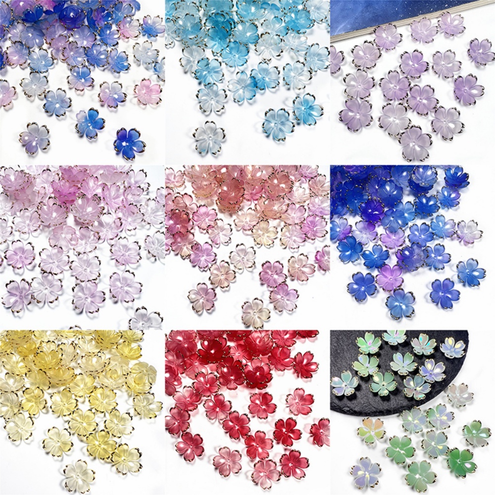 50 ชิ้น/ล็อต ลูกปัดอะคริลิคดอก - Resin Art Calligraphy บทวิจารณ์และราคา