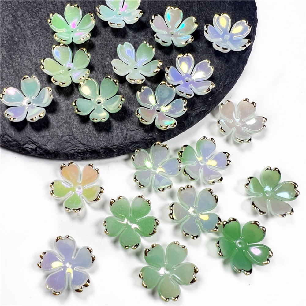 50 ชิ้น/ล็อต ลูกปัดอะคริลิคดอก - Resin Art Calligraphy บทวิจารณ์และราคา