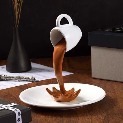 รูปปั้นเรซินแก้วกาแฟลอยน้ำสุดส - Resin Art Pouring บทวิจารณ์และราคา