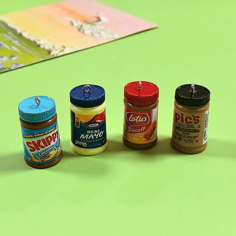 10 ชิ้น/แพ็ค จี้ขวดเนยถั่วจำลอ - Resin Art Pendant บทวิจารณ์และราคา