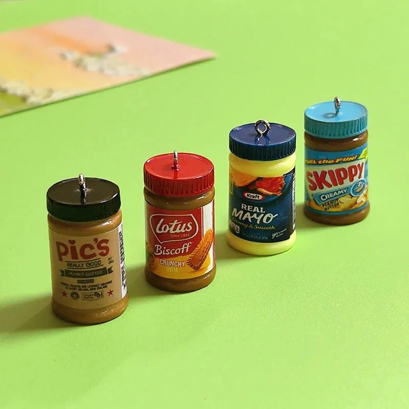 10 ชิ้น/แพ็ค จี้ขวดเนยถั่วจำลอ - Resin Art Pendant บทวิจารณ์และราคา