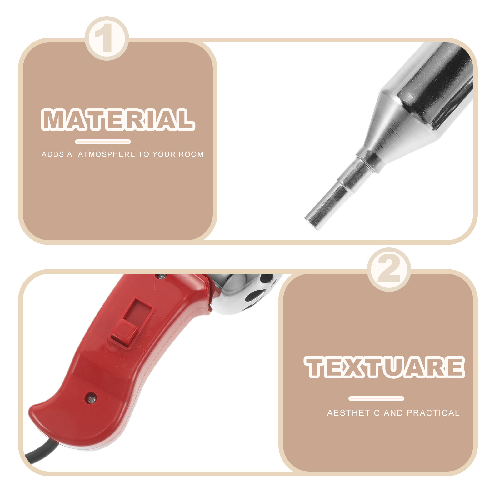 ปืนลมร้อนขนาดเล็ก 500 วัตต์ ปร - Resin Art Heat Gun บทวิจารณ์และราคา