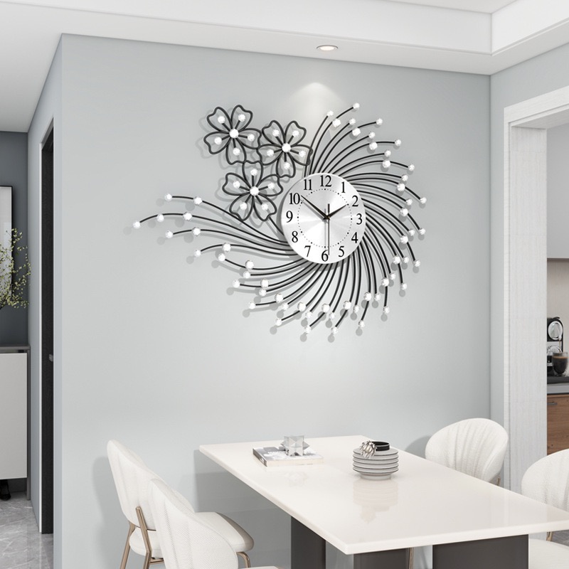 นาฬิกาแขวนหรูหราห้องนั่งเล่นคว - Resin Art Wall Clock บทวิจารณ์และราคา